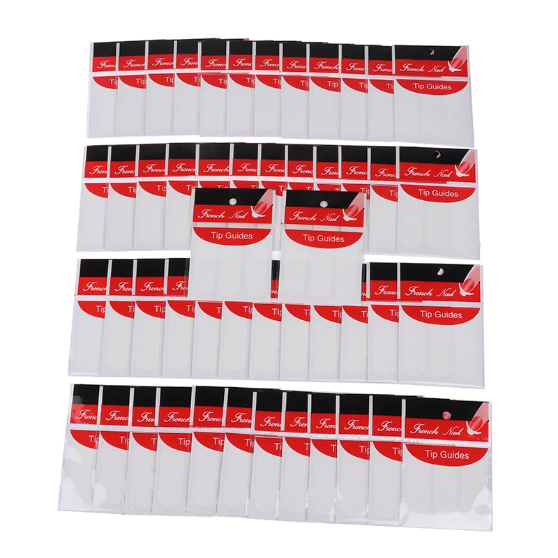 50 Сумка Профессиональный французский наконечник направляющие Стикеры Дизайн