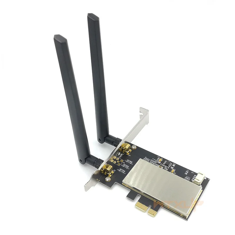 NGFF M2 беспроводная карта для PCI-E pcie Настольный преобразователь Bluetooth адаптер с 2 AC антенна для Intel AX200 9260AC 8265NGW