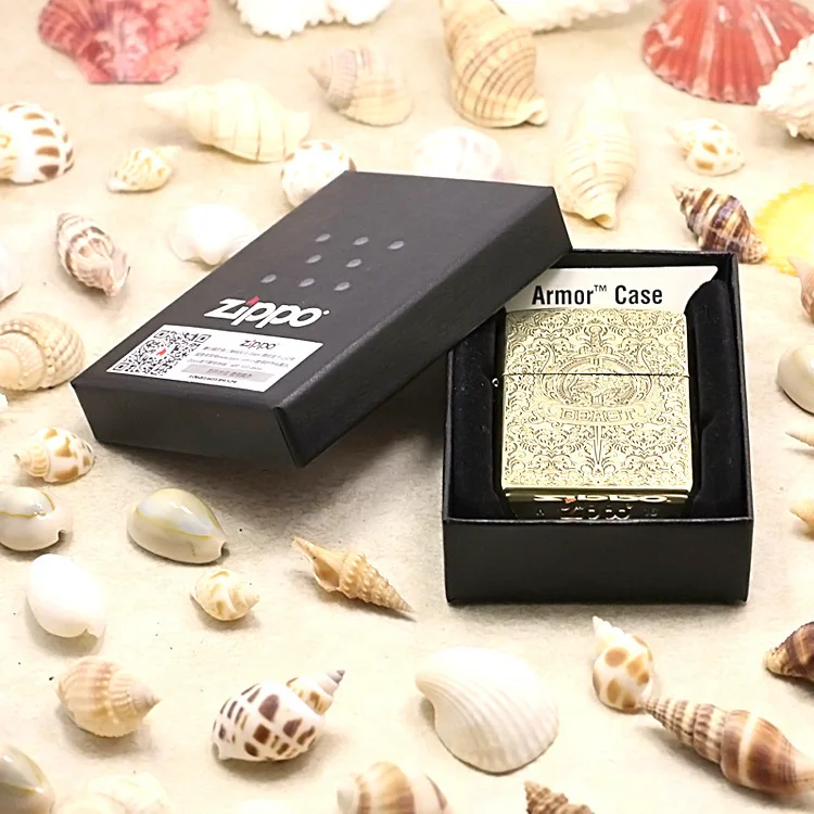 

Genuine Zippo oil lighter copper windproof Armor Codex Gigas cigarette Kerosene lighters Gift With anti-counterfeiting code