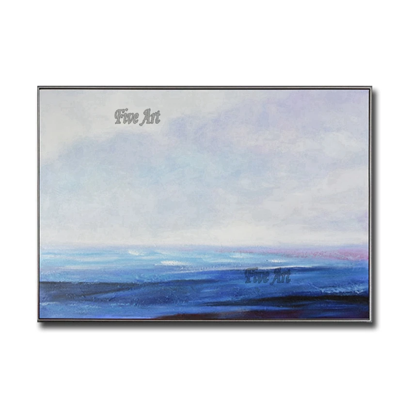 

Хорошая художница ручной работы высокое качество синий цвет картина маслом на холсте Роскошная золотая фольга абстрактная картина маслом ...