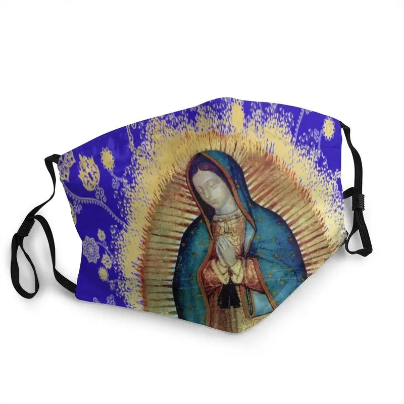 

Our Lady Of Guadalupe Mexican Virgin Mary Mexico Tilma Reusable Unisex Adult Face Mask Protection Cover Respirator Mouth Muffle