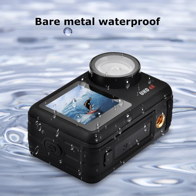FCCWO original H12 Waterproof Action Camera 4K/60FPS 20MP LCD EIS Dual Screen WiFi Webcam Helmet Sports Video Cam go Sport pro |
