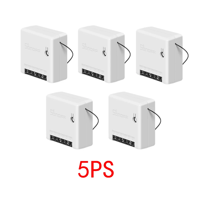SONOFF мини двухсторонний Интеллектуальный переключатель DIY Appliance Automation дистанционное управление переключатели для Alexa Google Home WiFi Smart Switch - Цвет: 5PC