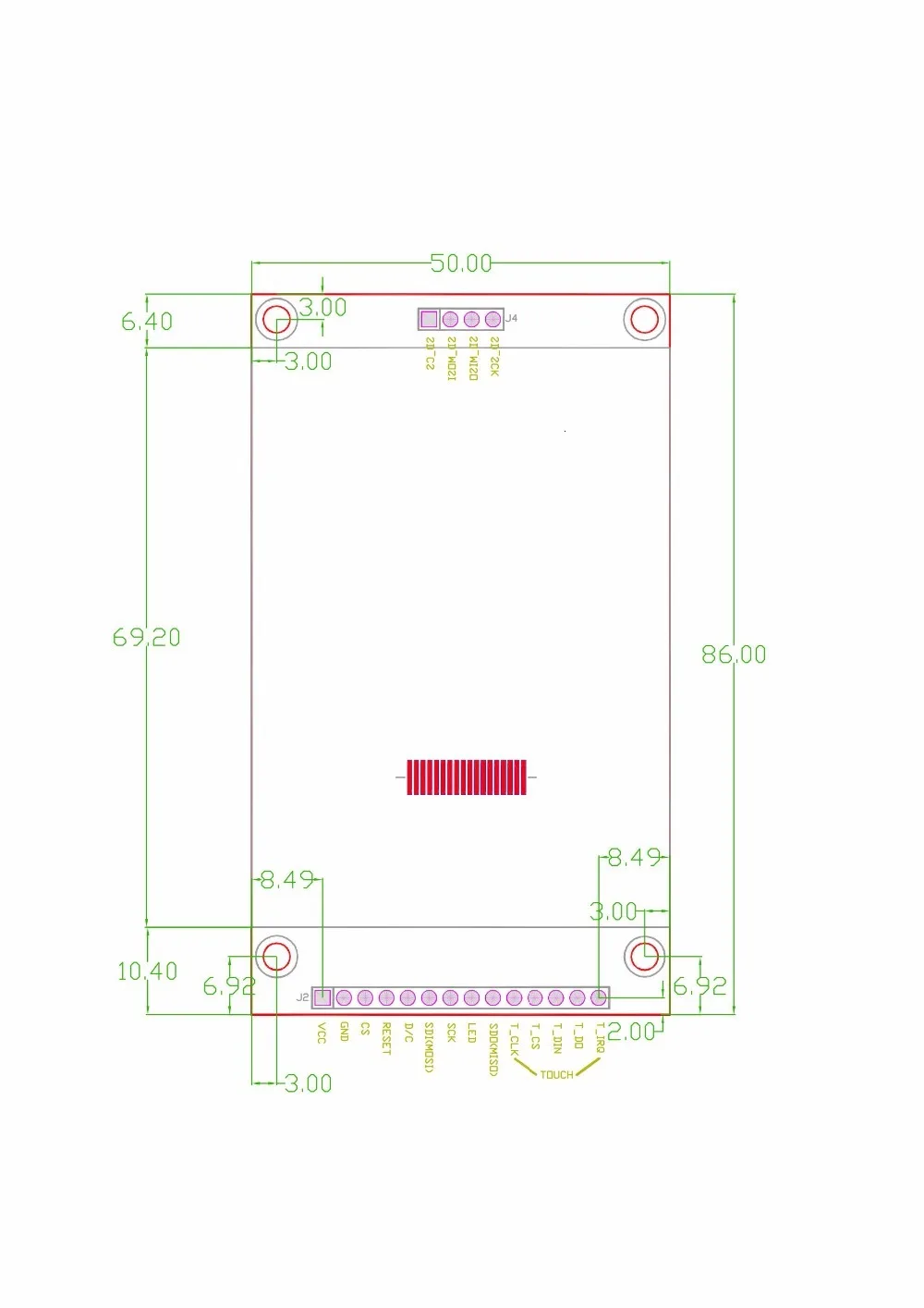 GREATZT 2," 240x320 SPI TFT ЖК-дисплей серийный Порты и разъёмы модуль+ 5 V/3,3 V адаптер PBC Micro SD ILI9341 Белый светодиодный(с сенсорным экраном