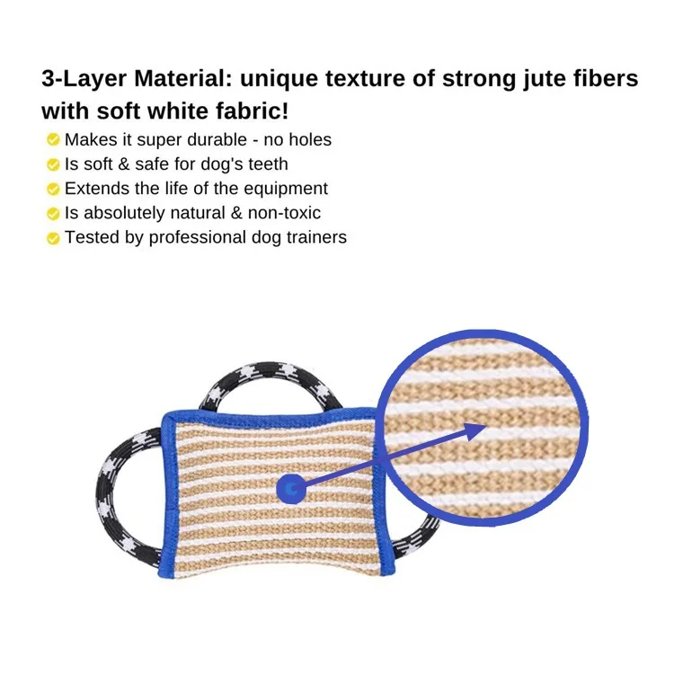 

Dog training coarse linen resistant 3 handle bite pillow German Wrangler adult dog bite pillow bite bag bite stick