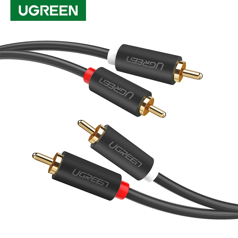 UGREEN RCA стерео кабель 2 штекер 2RCA мужской аудио для домашнего кинотеатра HDTV