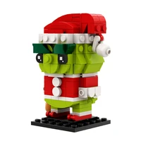 christmas green moc brickheadzss building blocks character model educational digging magical animals gifts toys for xmas gfit