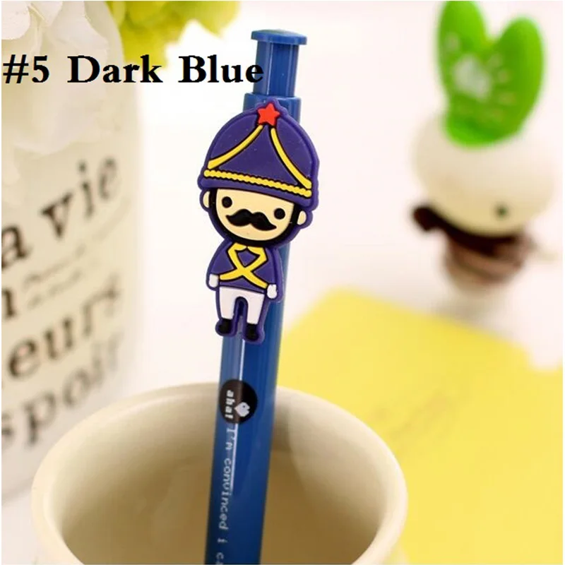 

6pcs/lot British Style Solider Ballpoint Pen 0.5mm Blue Gift Papeleria y Oficina