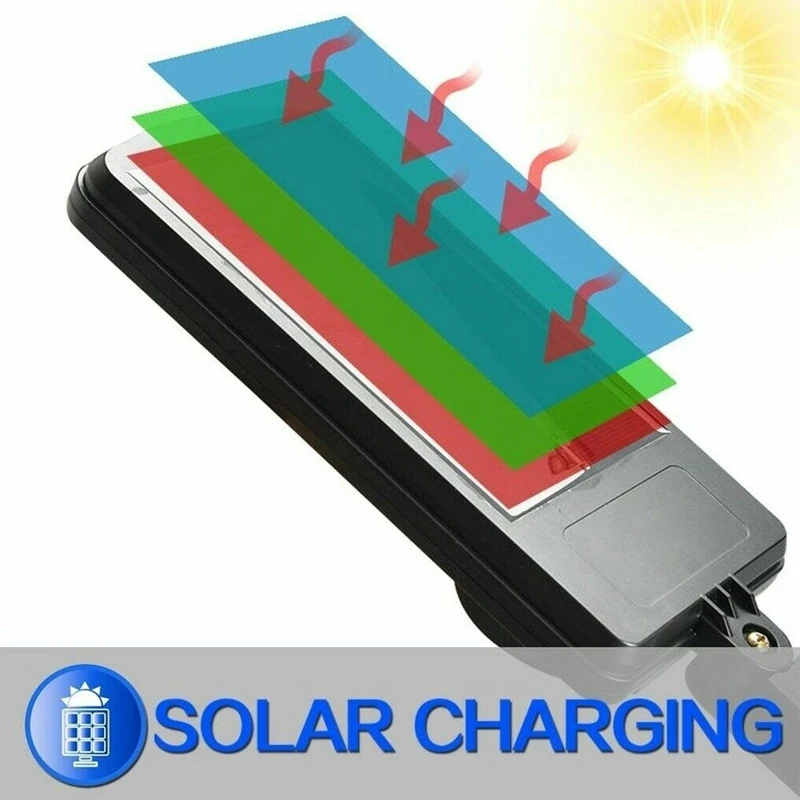 

300W Outdoor Solar Street Wall Light Sensor PIR Motion LED Lamp Remote Control