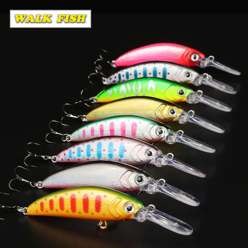 WALK FISH Новинка 1 шт. профессиональные жесткие рыболовные приманки в форме гольяна 8