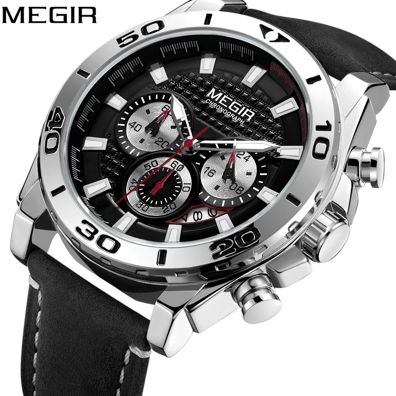 Часы MEGIR Мужские кварцевые в японском стиле оригинальные армейские спортивные