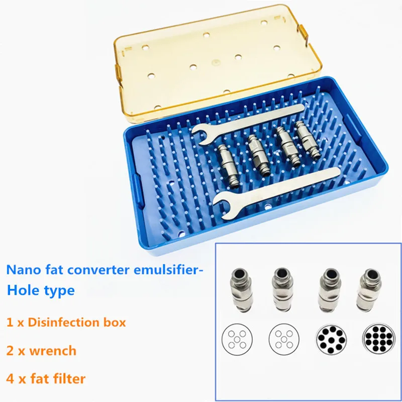 1set Liposuction needle converter Nano fat filter Fat transplantation equipment