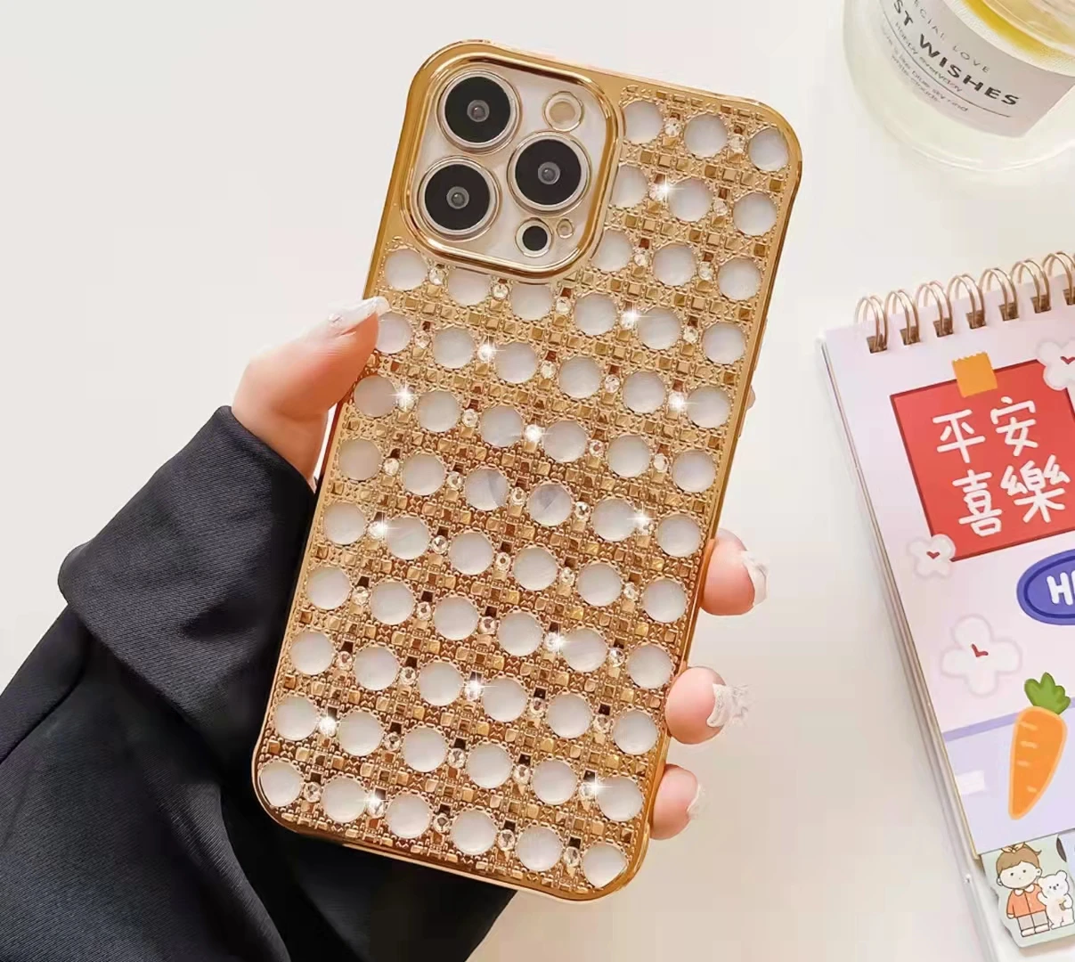 

Agate Diamond Glitter Camera Case For iPhone 13 12 11 Pro Max X XR XS 7 8 Plus Case Shockproof Luxury Bling Gold Plating Cover