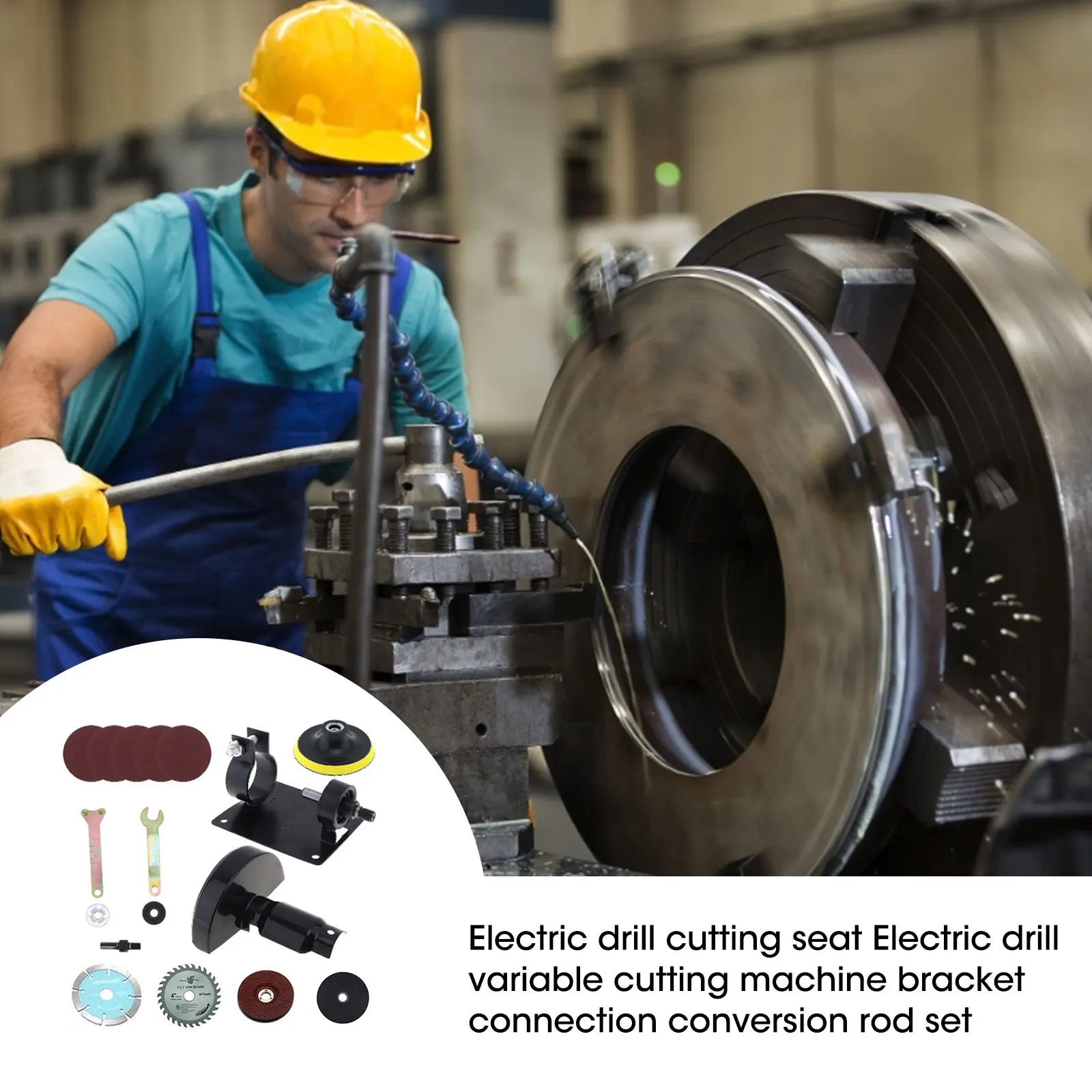 

17 Pcs 13mm Electric Drill Cutting Seat Conversion Tool Accessories With Grinding Wheel Hand Polishing Grinding Seat Bracket Set