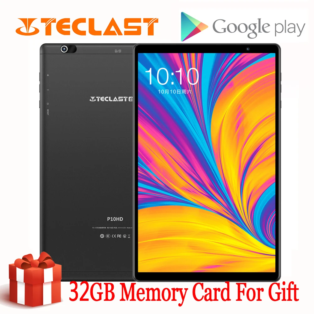Newst Teclast P10HD планшеты 10," Android 9,0 планшетный ПК 1920x1200 SC9863A Восьмиядерный 3 ГБ ОЗУ 32 Гб ПЗУ 4G сеть AI скорость