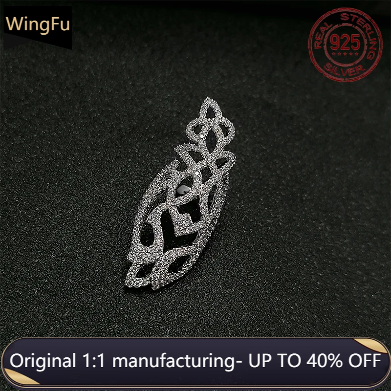 

February new style 925 sterling silver vine flower earrings silver original ear clip zircon luxury brand Monaco women's jewelry