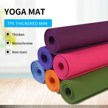 1830*610*8mm Upgraded Thick TPE Yoga Mat Non Slip Carpet Mat Wear-Resistant Environmental Material Fitness Gymnastics Mat