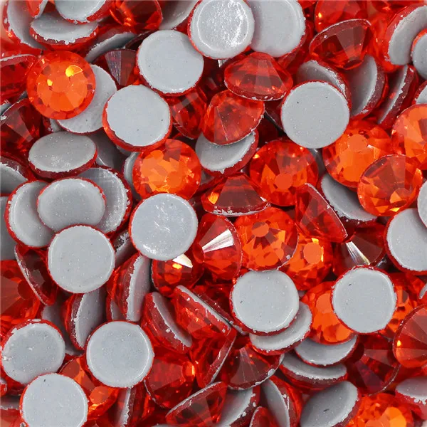 21Orange AAA стразы 39 цветов Стразы с плоской задней частью стразы горячей фиксации для одежды кристаллы применение для платьев стекло DIY SS6-SS30 - Цвет: 21Orange