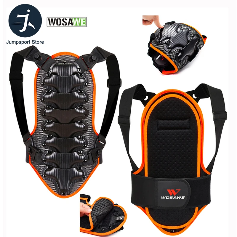 WOSAWE детский мотоциклетный задний протектор для позвоночника роликовый