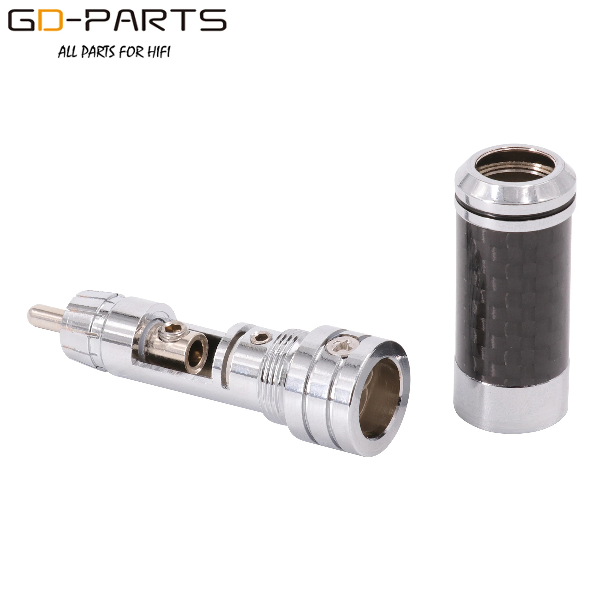 Позолоченный родием медный штекер RCA коаксиальный переходник коннектор из