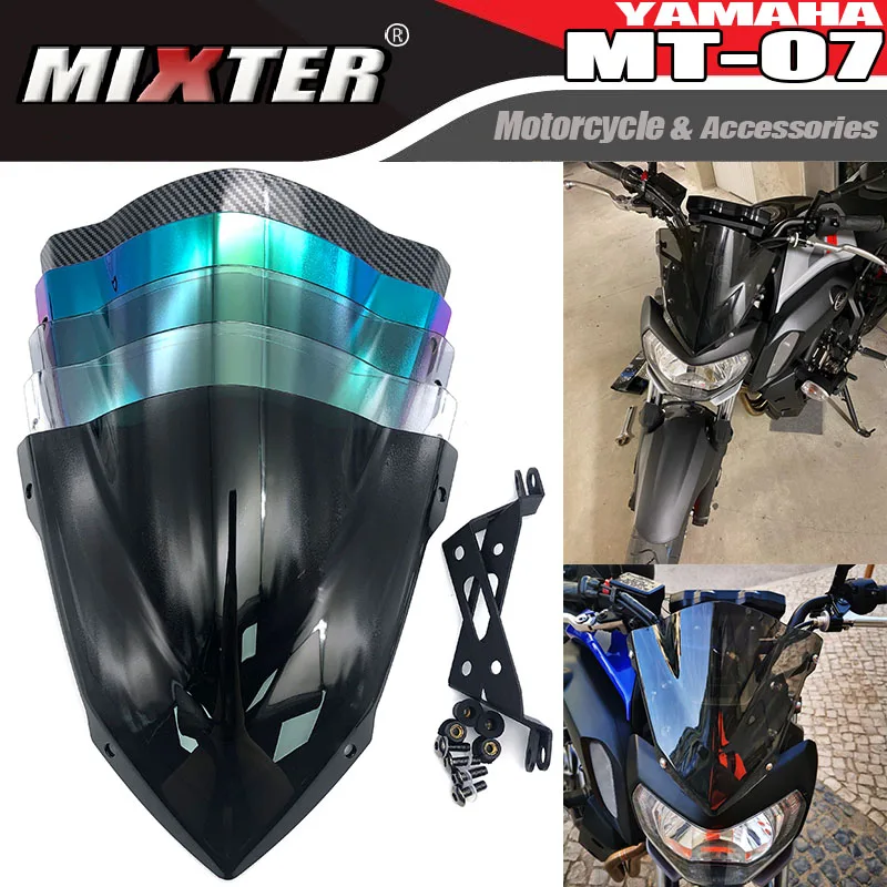 Мото спорт ветровое стекло дефлектор для YAMAHA MT07 MT 07 2014 2015 2016 2017 2018 2019 2020 FZ07 FZ
