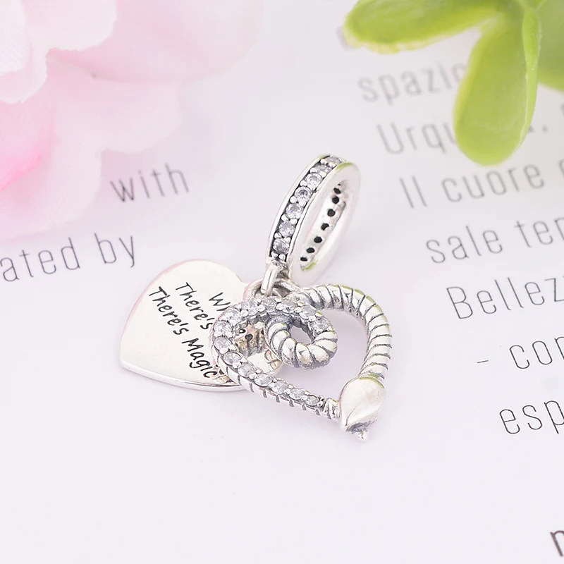 

2020 Winter Collection Newest 925 Sterling Silver Magic Heart Pendant Beads Charms Fits Original Charms Bracelets Jewelry Making