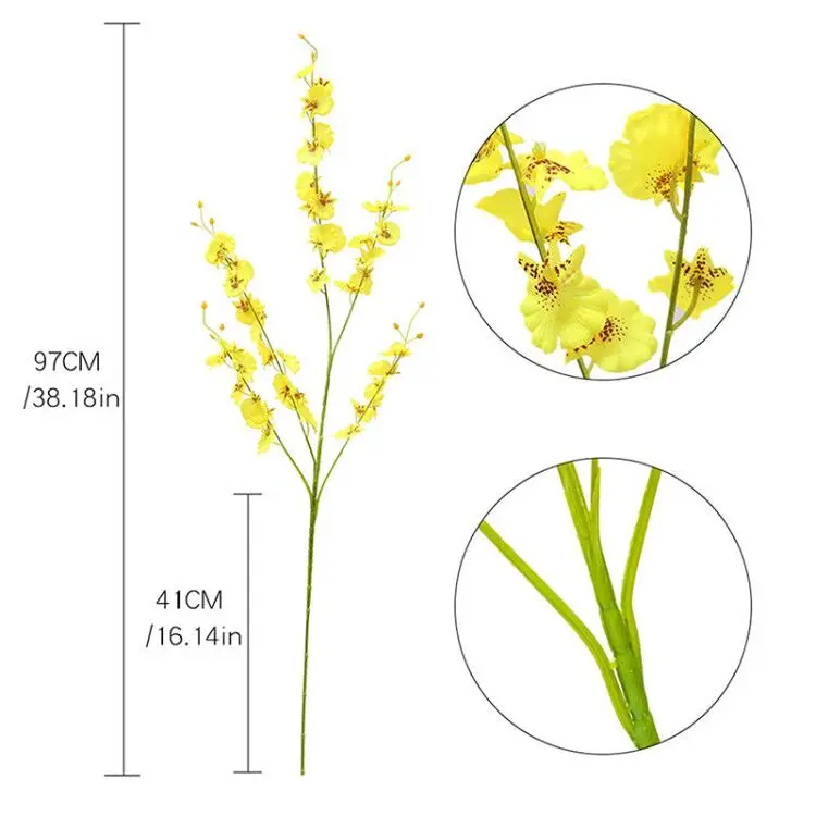 Искусственные орхидеи 97 см искусственные шелковые цветы для танцев женские