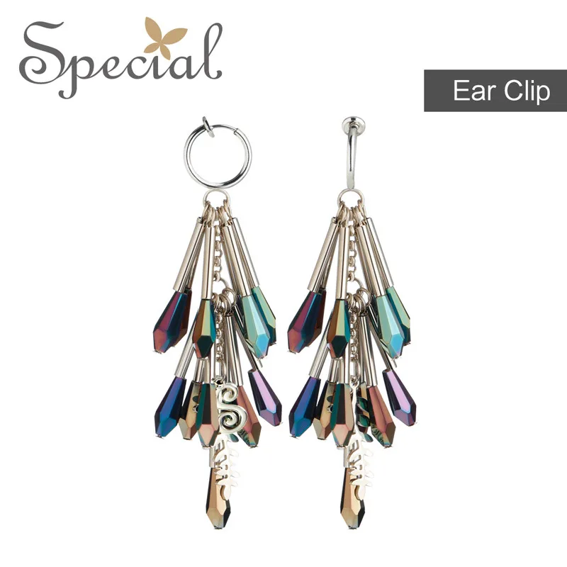 Ear clip Специальные, необычные женские серьги, темперамент, высокая холодная серьга, крючок, линия серьги, цвет, мода, карнавал S2185E - Окраска металла: Ear clip