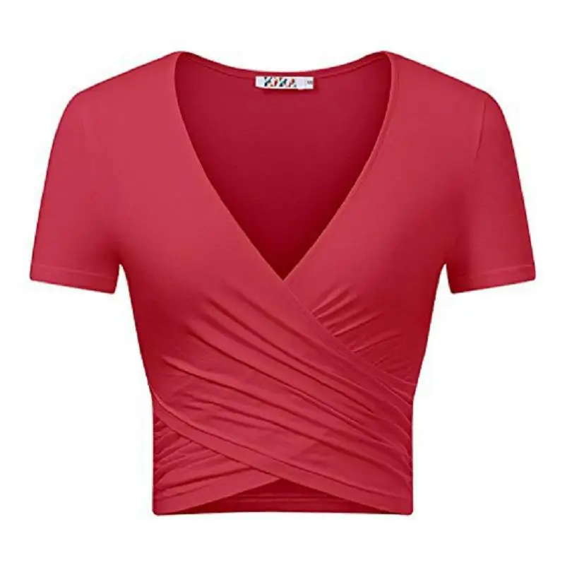 2018 Spring Summer European And American New Style Ms Explosion Models Women T-shirt Cross-Short Sleeve Top Wholes |