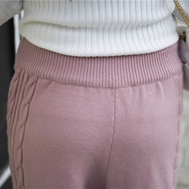 KINOMI осенне-зимние женские брюки с эластичной резинкой на талии трикотажные