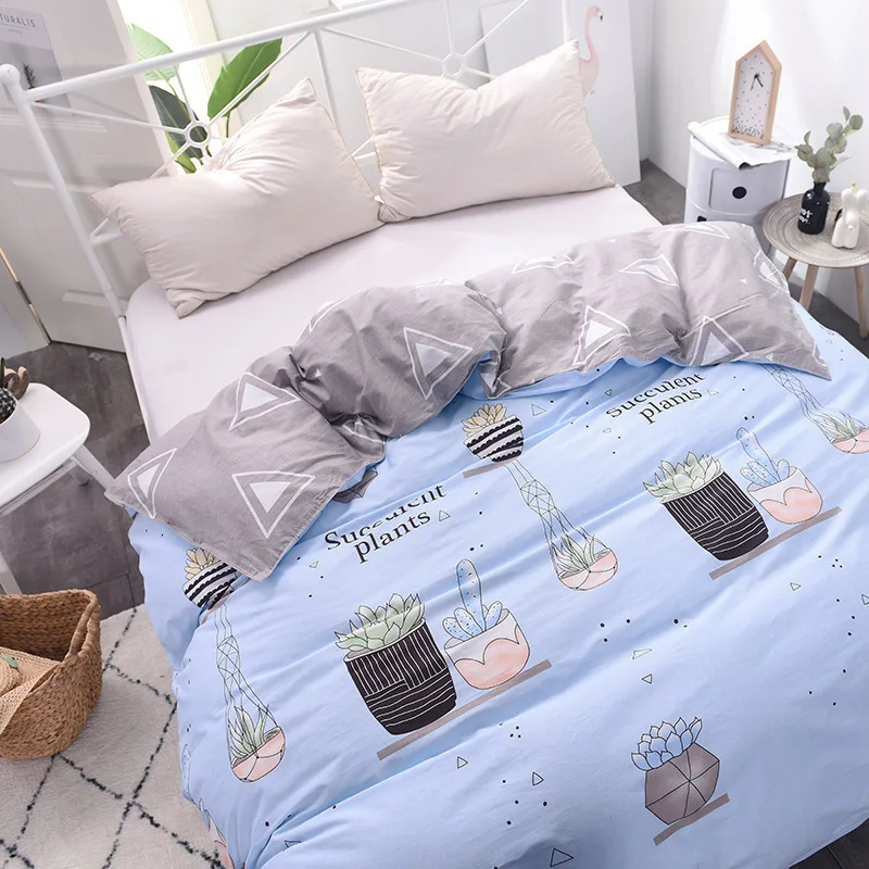 Small and fleshy Пододеяльник для одного двуспального размера, двуспальная кровать King size, чистое хлопковое стеганное одеяло для девочек, прекрасные подарки для детей, студентов - Цвет: Small and fleshy