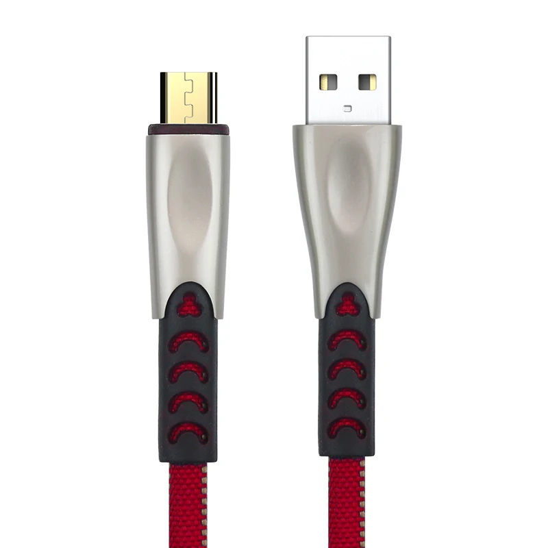 2.4A 3A usb зарядный кабель для iphone micro type c мобильный телефон SIKAI - Цвет: red for micro