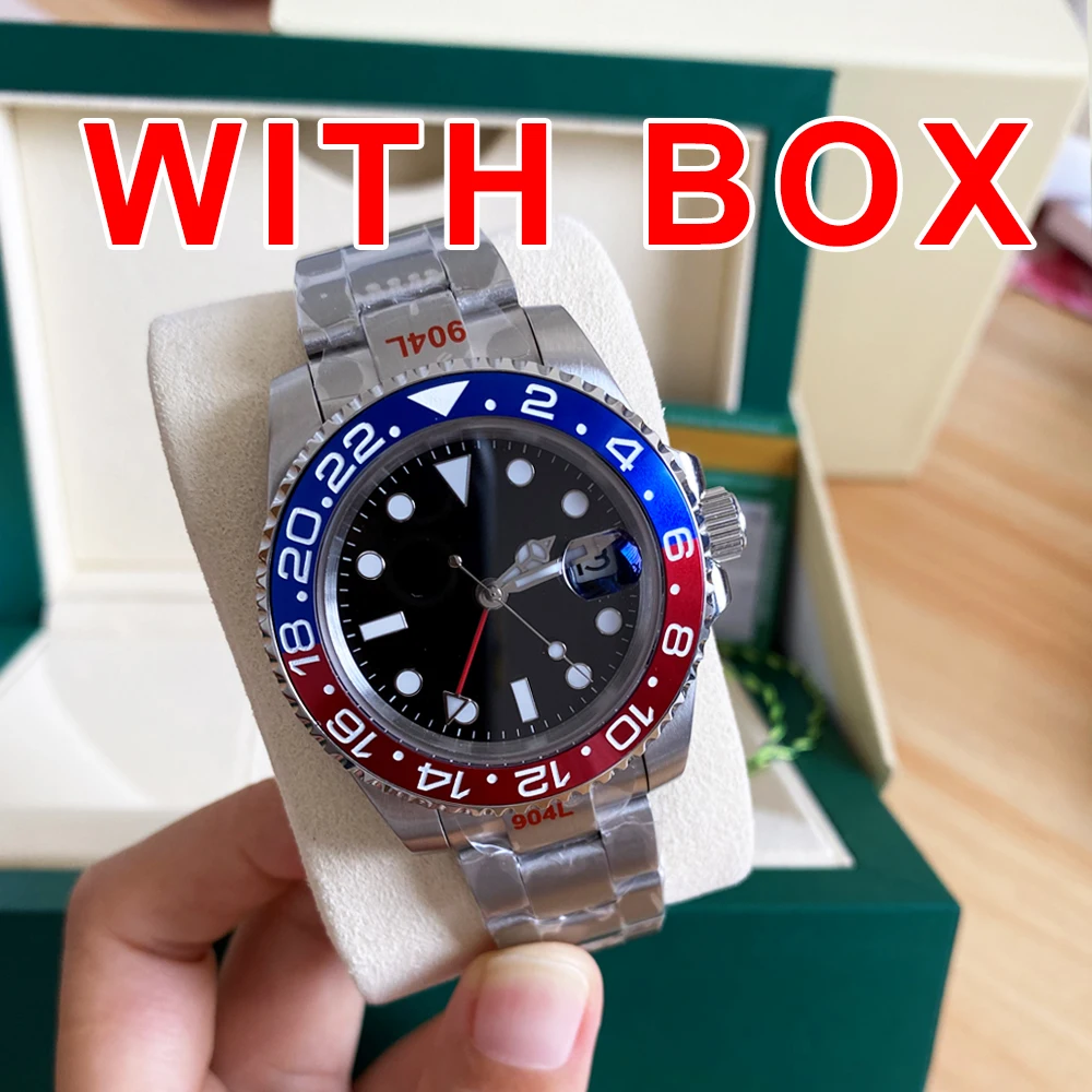 

Relogio Men's Watch 126710 Automatic Mechanical Luxury Brand Watches original box 40MM GMT II BLRO Red Blue Ceramic 904L Noob