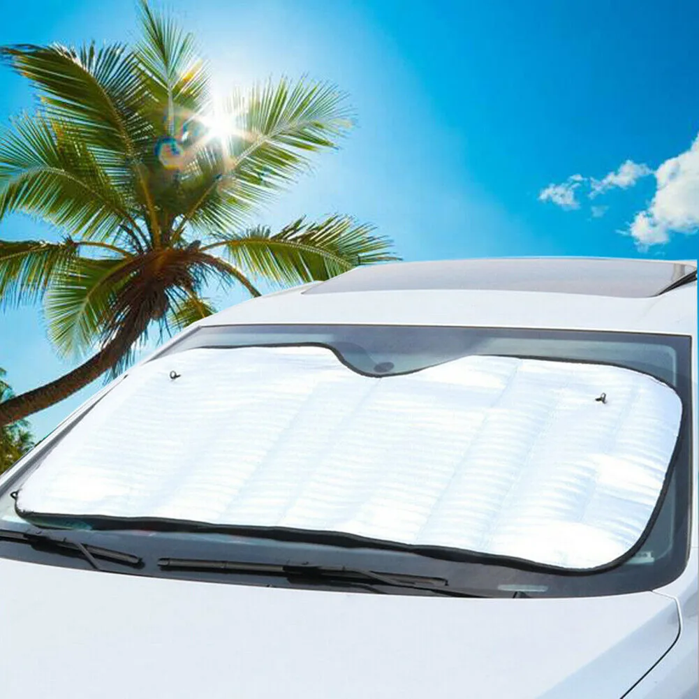

Visor Car Windshield Sunshade Wind Shield Remains Cool Silver Sun-Shade