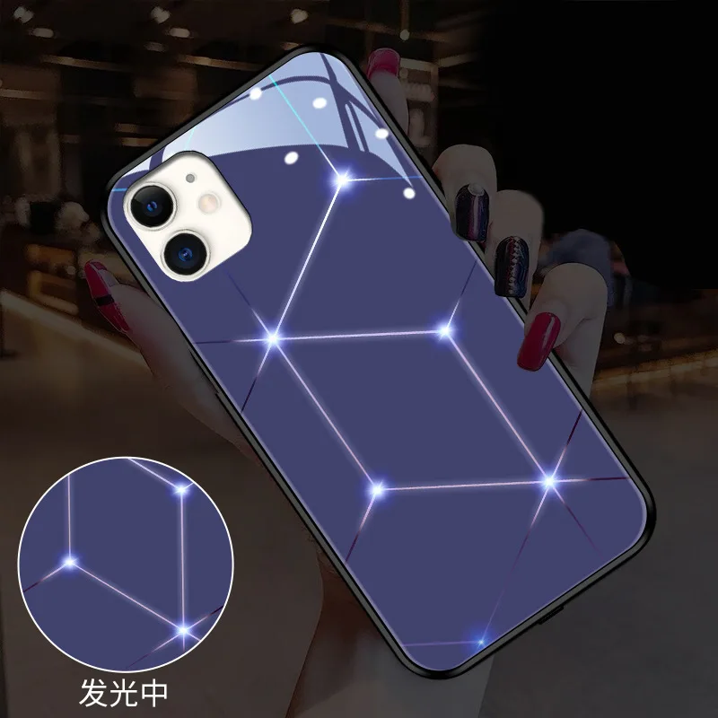 

Phone Case For Apple iPhone 12 11 X XR XS Pro Max 7 8 Plus Mini Shockproof Glass Back Cover Sound Acoustic Control Protect Cover