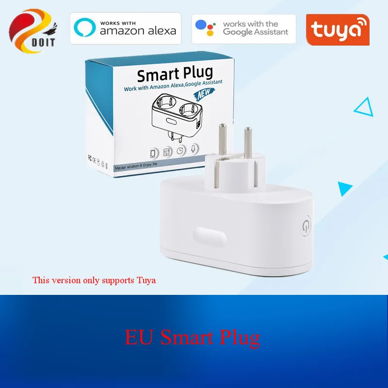 ЕС умный Wi Fi адаптер питания/вилка/переключатель/розетка от Tuya Google Assistant Alexa