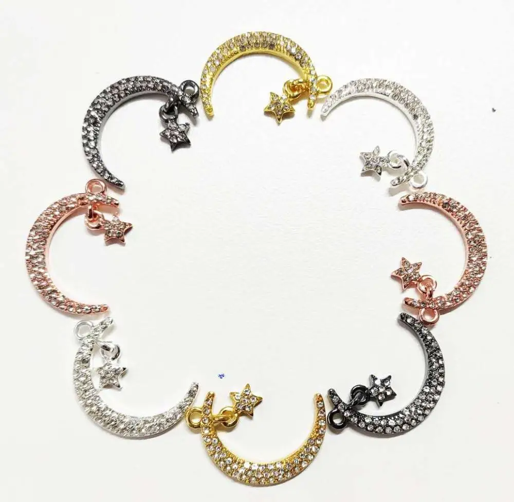 

20pcs moon charms for women DIY jewelry accessories