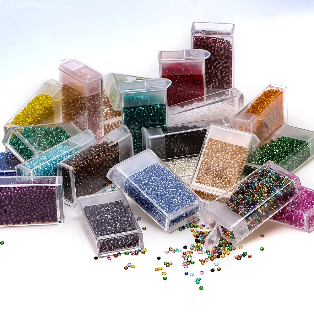 Небольшие бусины с отверстием 2 мм 1500 шт. бисер из чешского стекла для