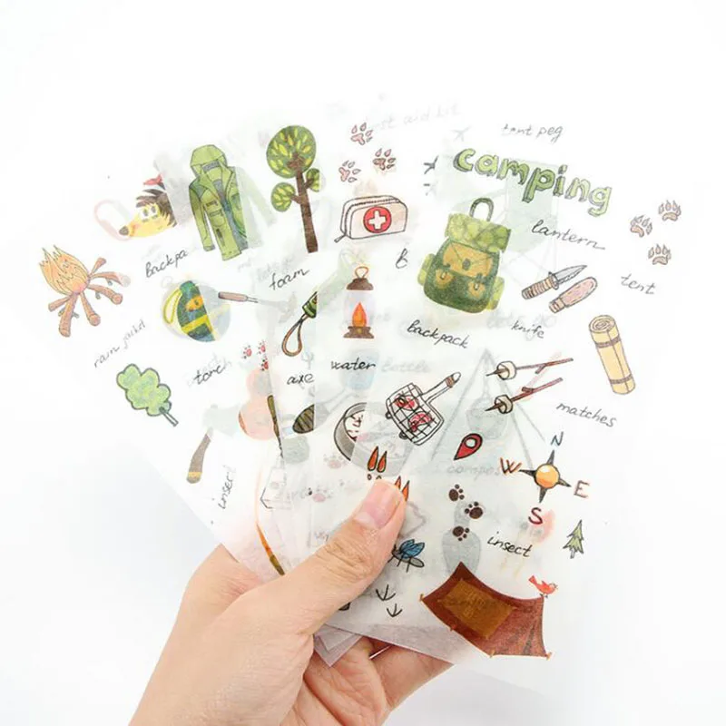 6 листов/упаковка Мультяшные смешанные слова секретный сад снаряжение для