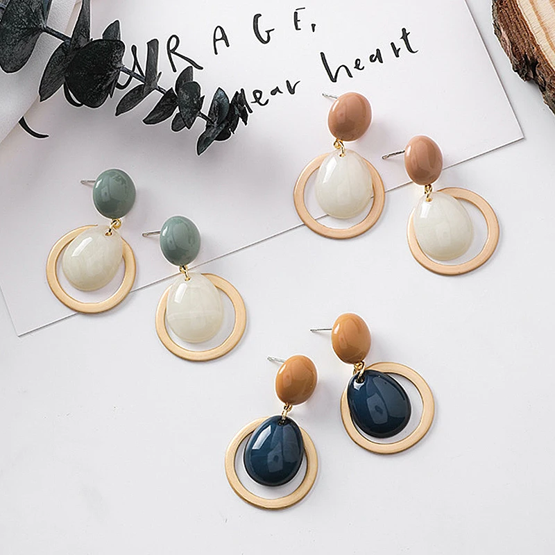 Модные длинные висячие серьги 2019 корейские ювелирные изделия ручной работы в