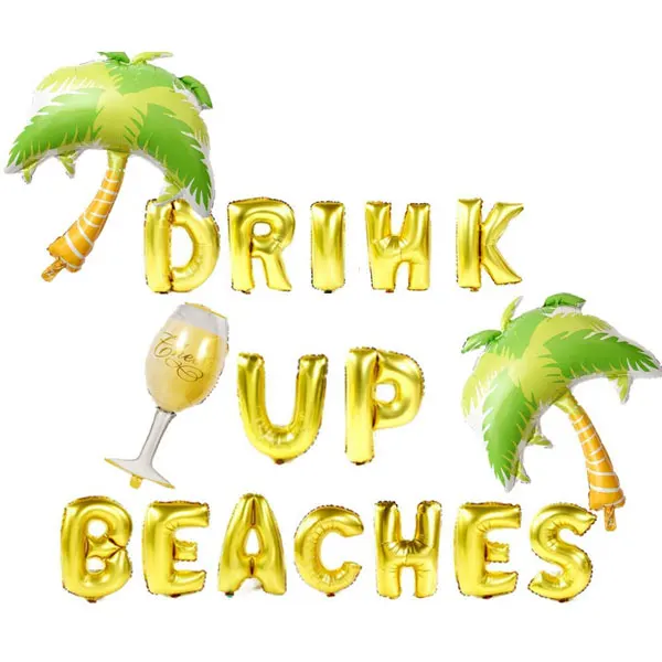 Декор для плявечерние вечеринок воздушные шары напитков пляжа девичник