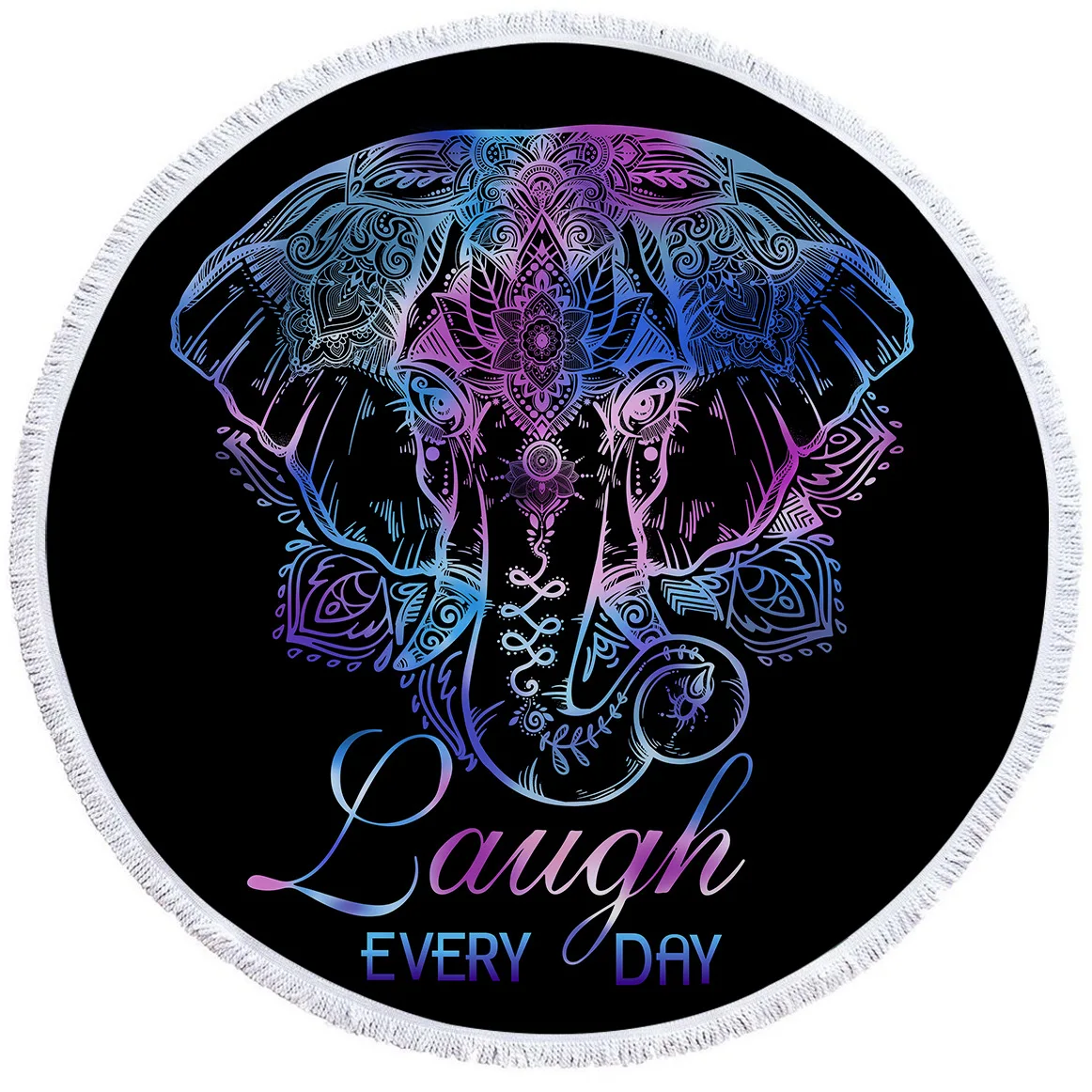Богемное круглое пляжное полотенце Boho Elephant Коврик для йоги Lotus Toalla одеяло с