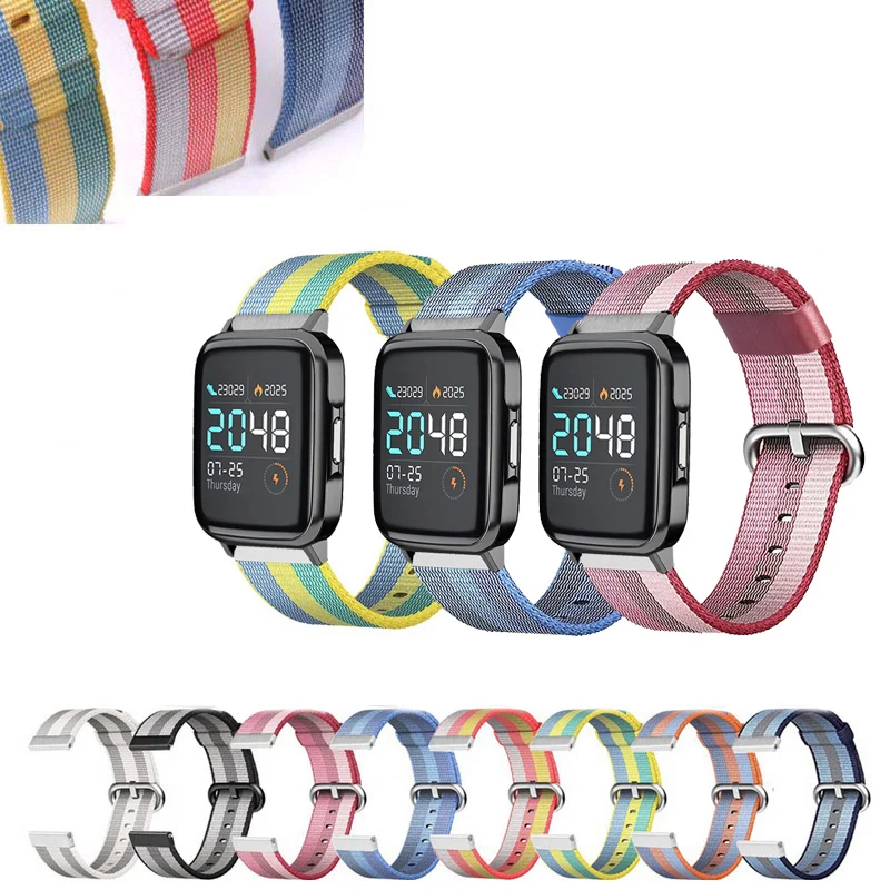 Тканый нейлоновый ремешок 20 мм 22 спортивный для часов Haylou LS02 | Наручные часы