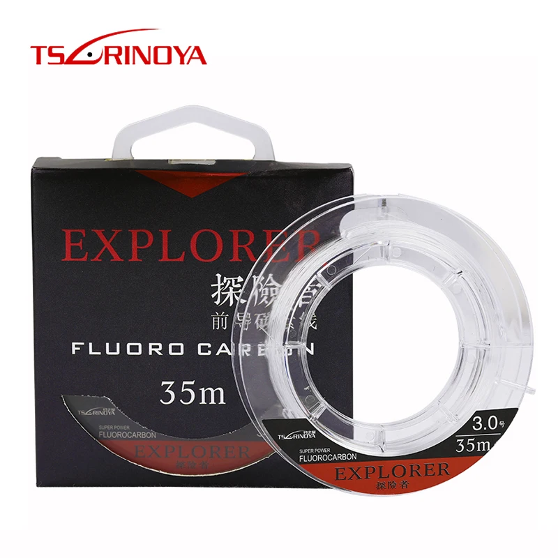 Фторуглеродная рыболовная леска TSURINOYA EXPLORER 100% фторуглеродная для поводка 35 м