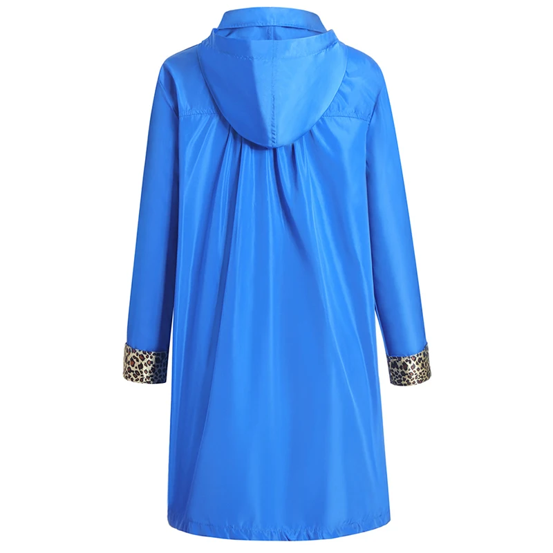 Высокое качество Женская ветровка с капюшоном Водонепроницаемый плащ куртка