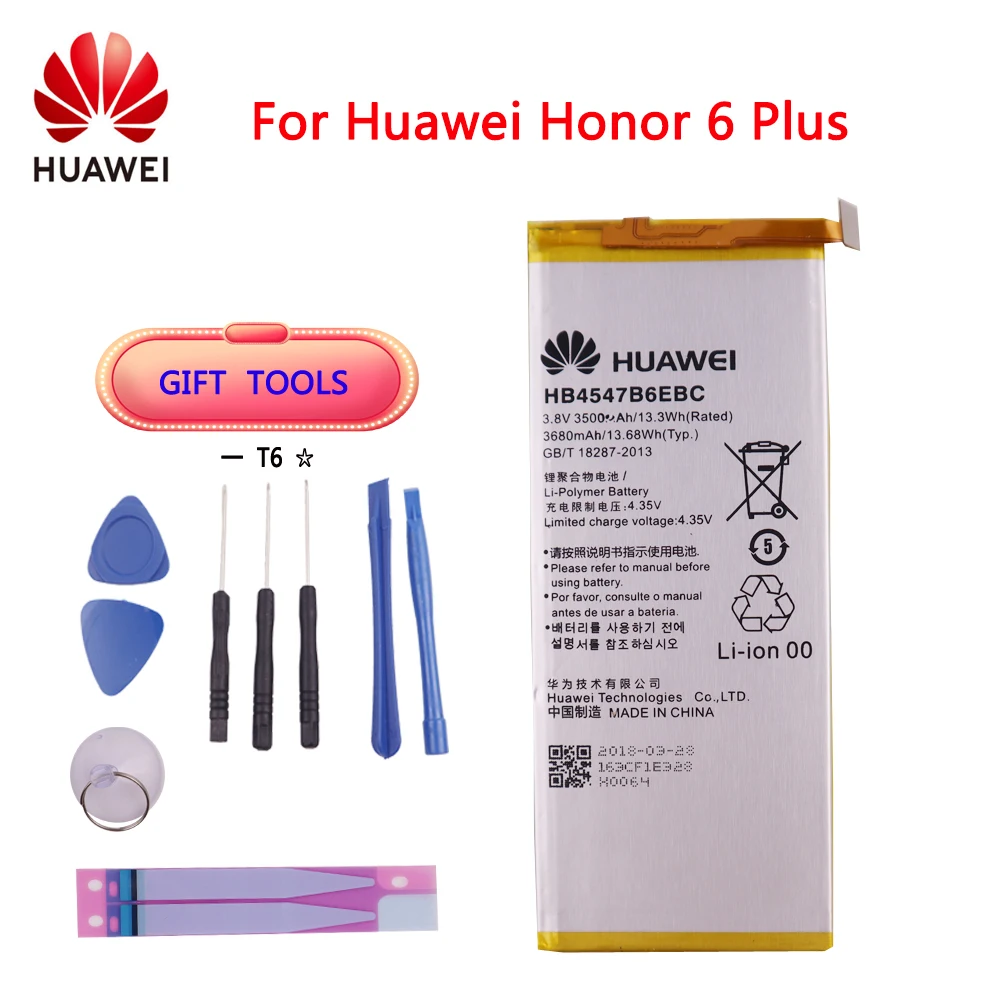 

100% Оригинальный аккумулятор для телефона HB4547B6EBC для Huawei Honor 6 Plus