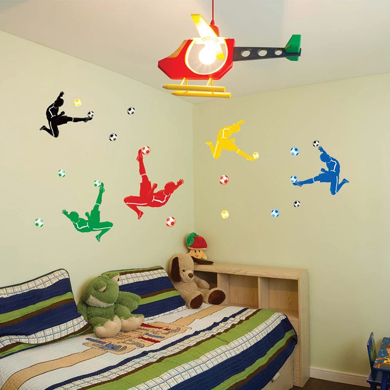 3D наклейки на стену для детей мальчиков спальни украшения шкафа съемные