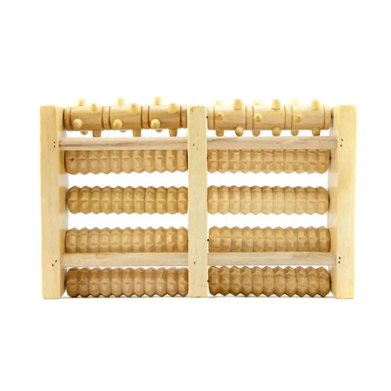 

1pc Wooden Dual Foot Massager Roller Pain Relief Plantar Fasciitis Massager Tissue Deep Heal Spur Foot Acupressure Heel T3B5