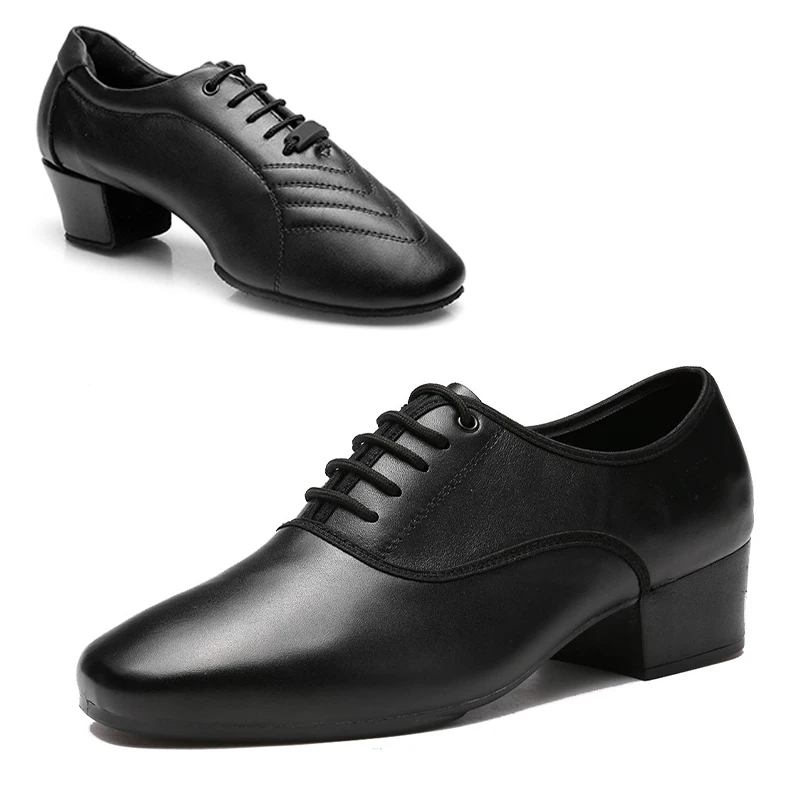 DKZSYIM Men Dance Shoes Modern Indoor Shoes Latin Ballroom dance shoes Jazz Tango Shoes Men Dance Sneaker For Boy heeled 4.5cm