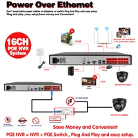 H265 16CH 5MP POE NVR Kit Security Camera System IR Indoor Outdoor CCTV POE IP Dome Cameras P2P Video Surveillance Set